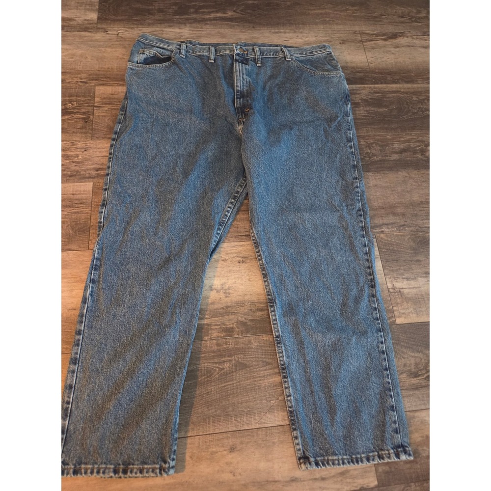 Wrangler Mens Relaxed Fit Jeans 48x30 Medium Wash Denim 97601VR Straight Leg